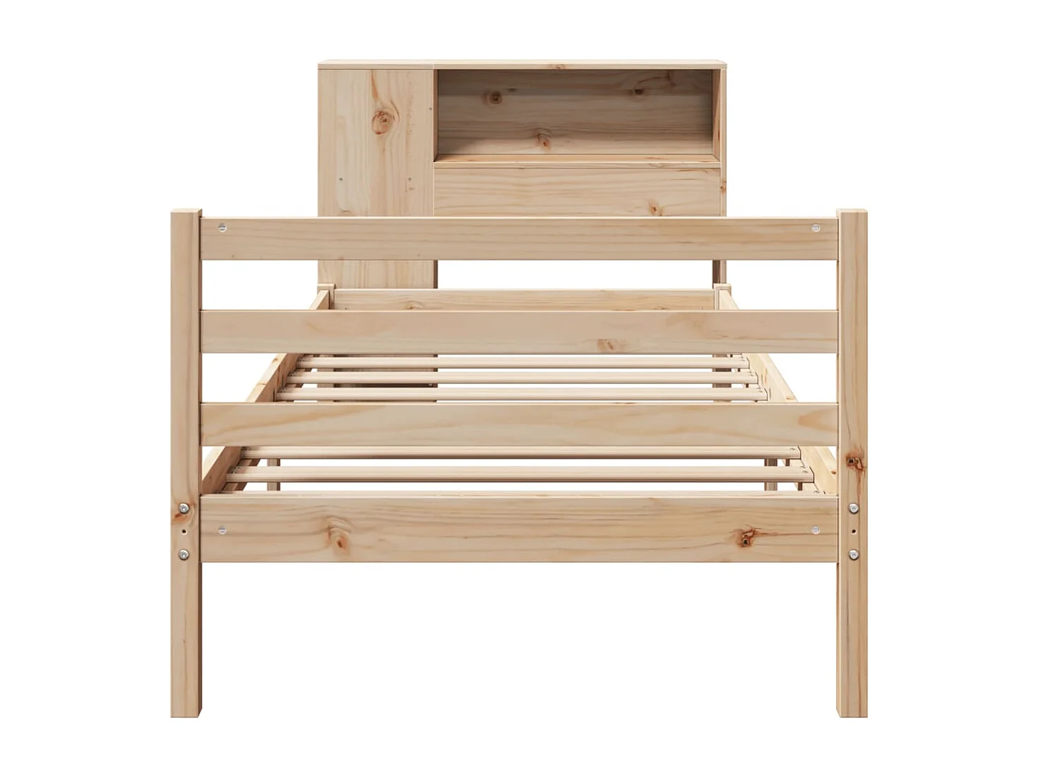 Bibliotheksbett ohne Matratze 75x190 cm Massivholz Kiefer