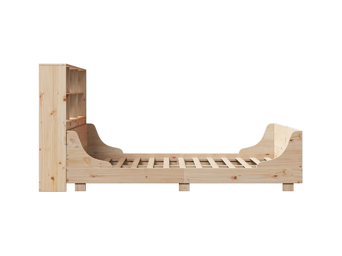 Bibliotheekbed zonder matras 120x200 cm massief hout
