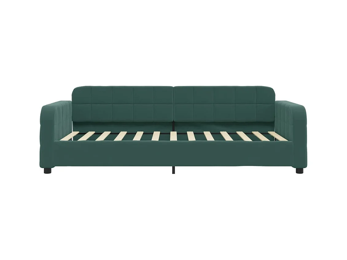 Lit de repos sans matelas vert foncé 100x200 cm velours