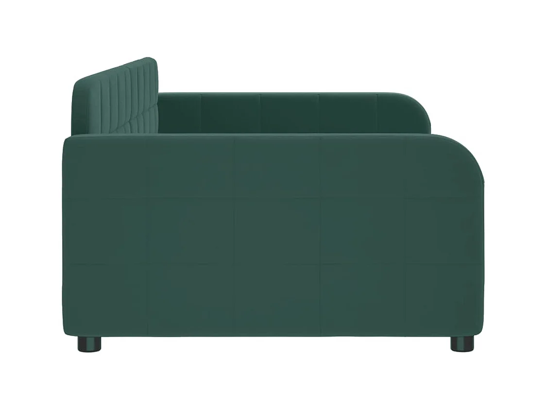 Lit de repos sans matelas vert foncé 100x200 cm velours