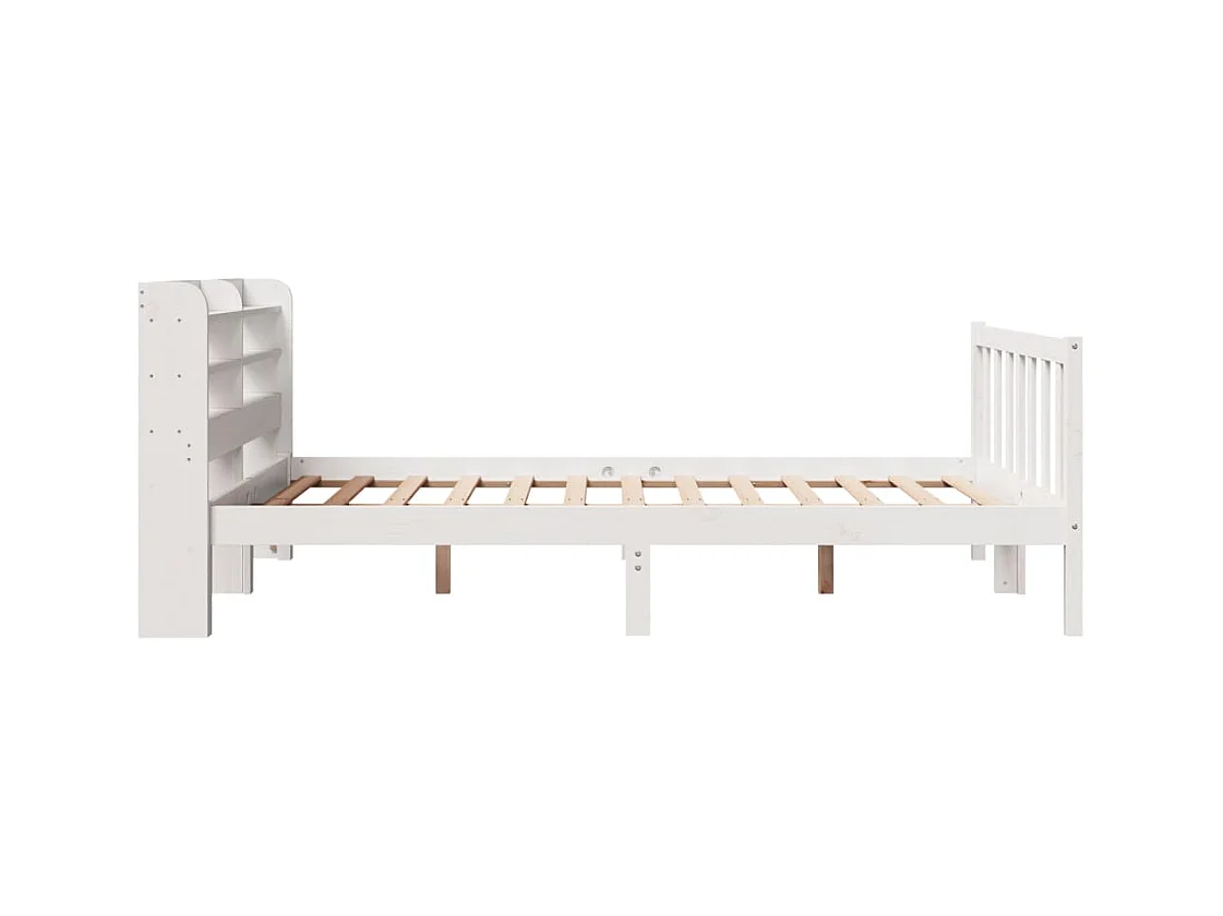 Bedframe zonder matras wit 140x200 cm massief grenenhout