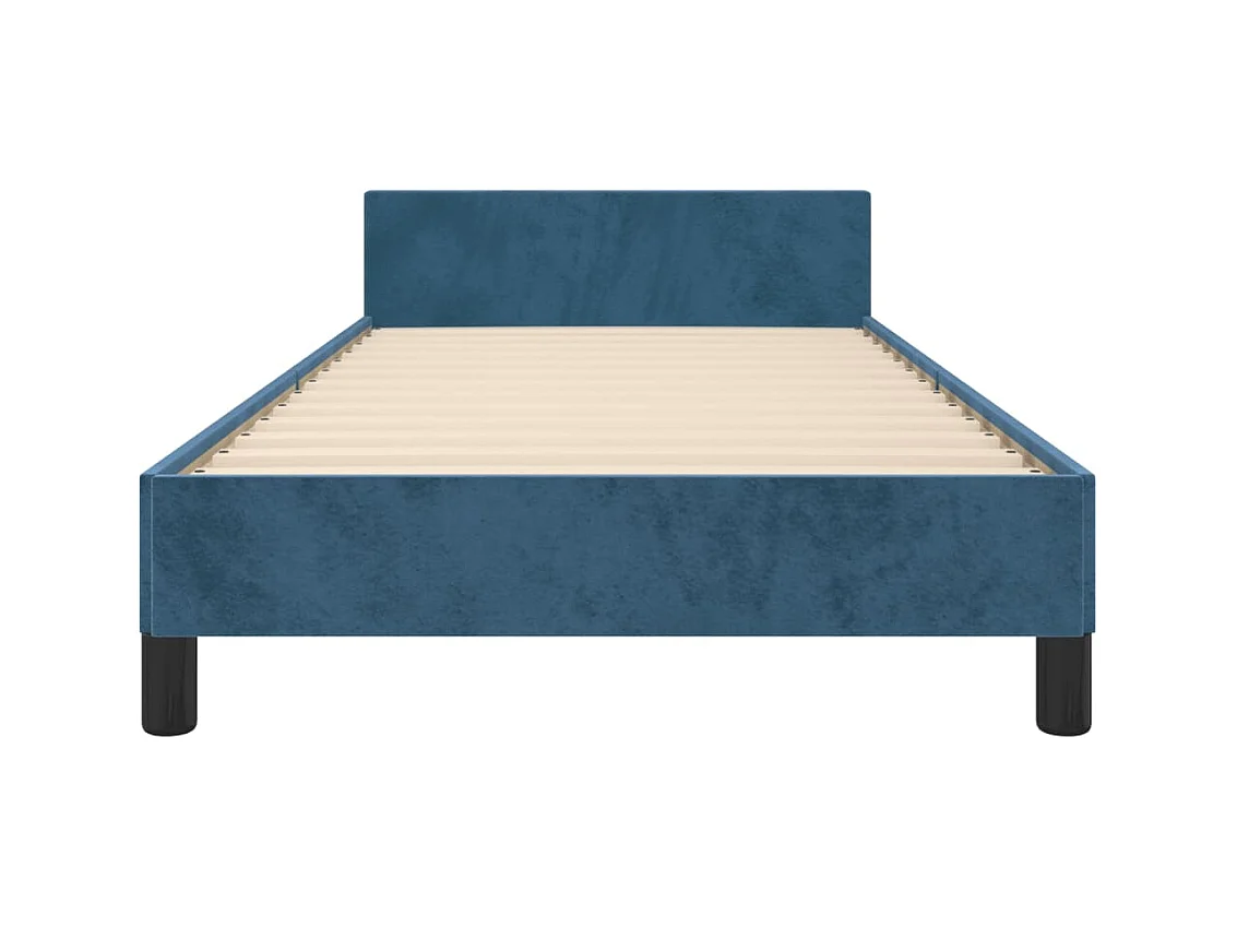 Bedframe zonder matras donkerblauw 80x200 cm fluweel
