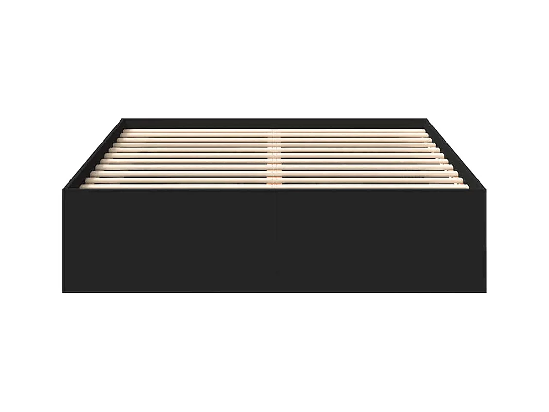 Cadre de lit sans matelas noir 140x200 cm
