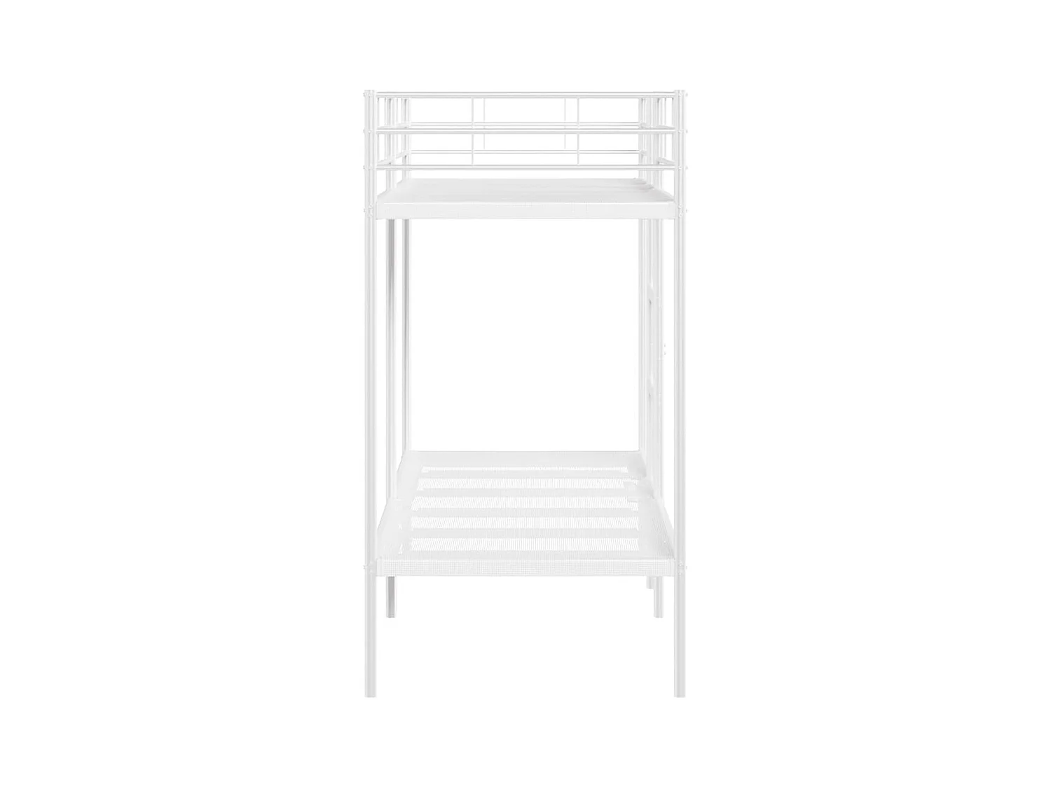 Letto a castello bianco senza materasso 75x190 cm in acciaio