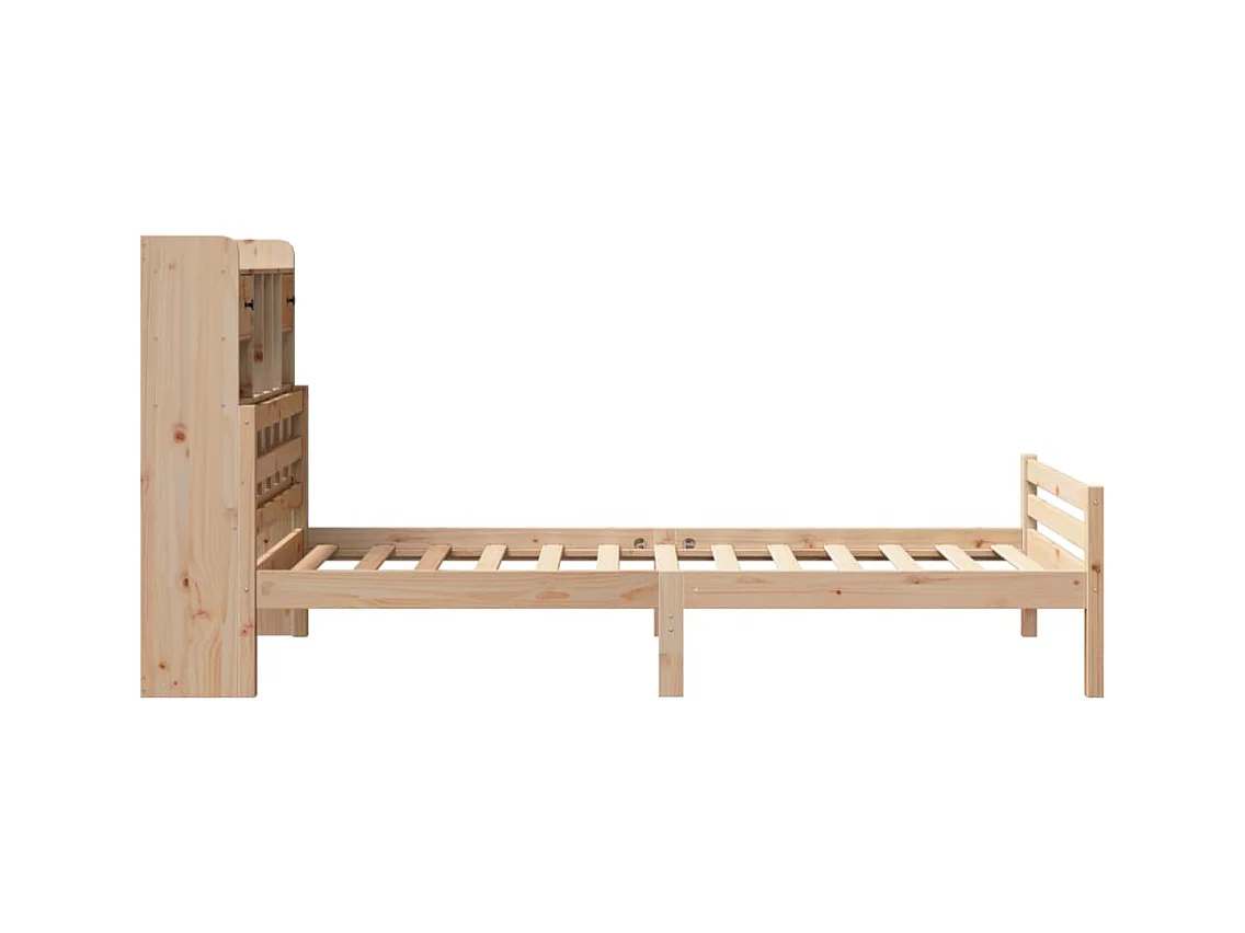 Bibliotheksbett ohne Matratze 100x200 cm Massivholz Kiefer
