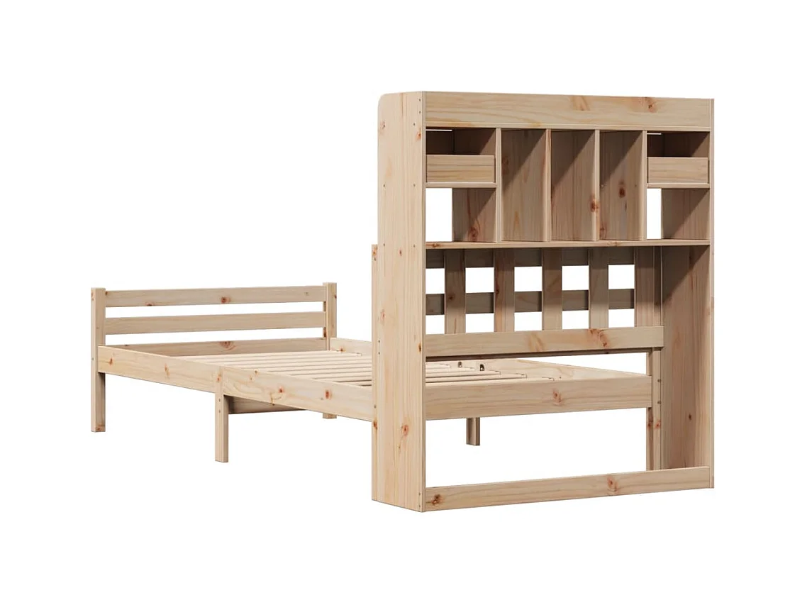 Bibliotheksbett ohne Matratze 100x200 cm Massivholz Kiefer