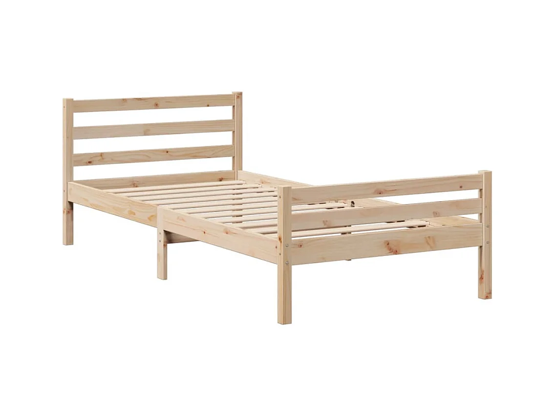 Bibliotheksbett ohne Matratze 100x200 cm Massivholz Kiefer