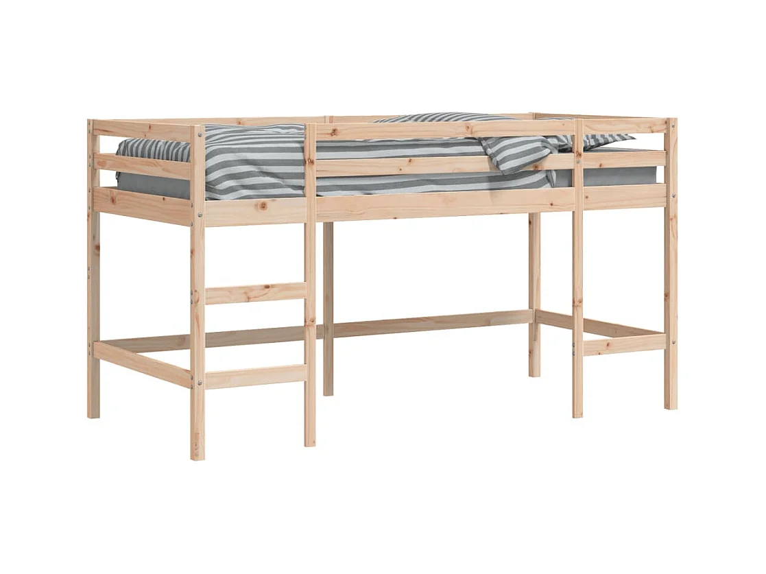 Kinderhoogslaper zonder matras met ladder 80x200 cm