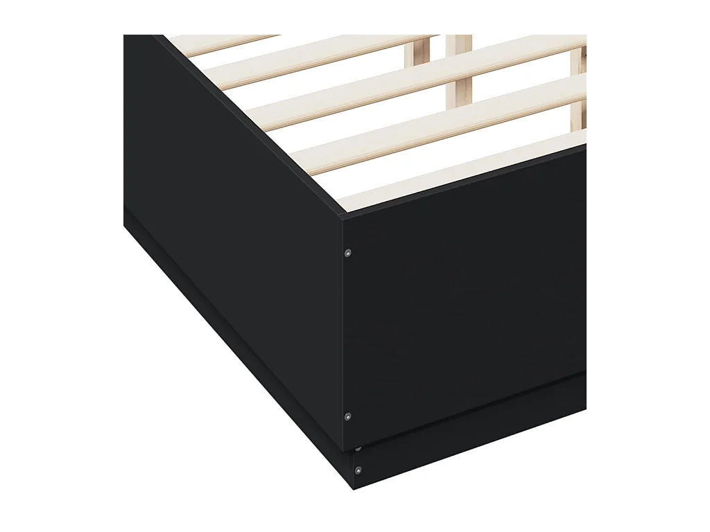 Struttura letto nera senza materasso 120x190 cm