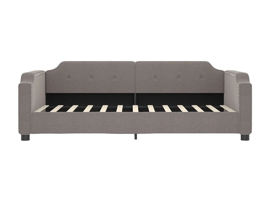 Dagbed met onderschuifbed en lades taupe 100x200 cm stof