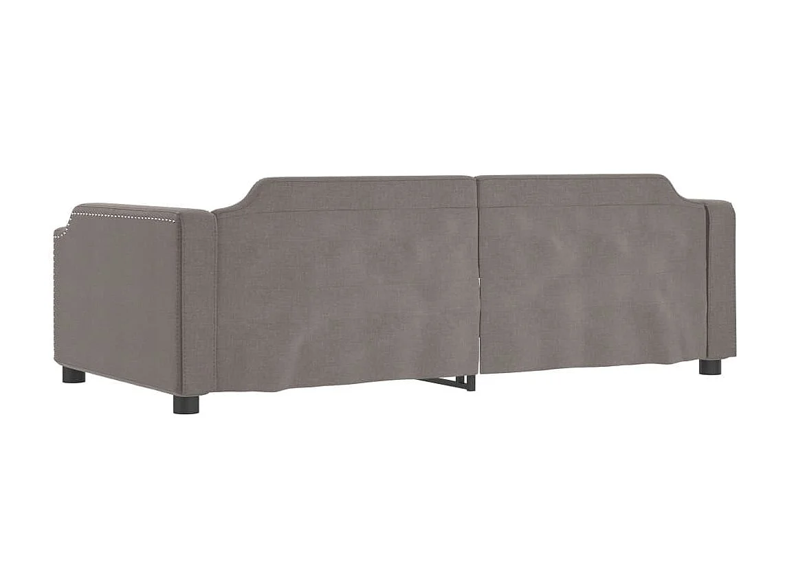 Dagbed met onderschuifbed en lades taupe 100x200 cm stof
