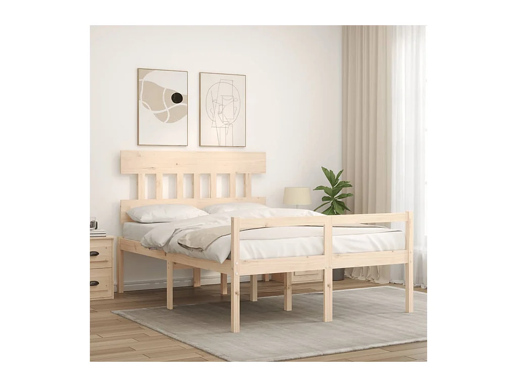 Bed voor ouderen zonder matras 140x190 cm massief hout