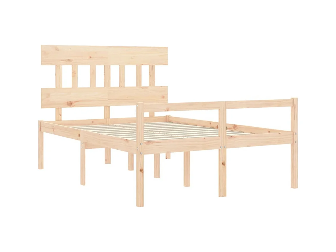 Bed voor ouderen zonder matras 140x190 cm massief hout