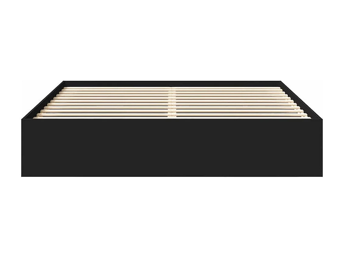 Cadre de lit sans matelas noir 200x200 cm