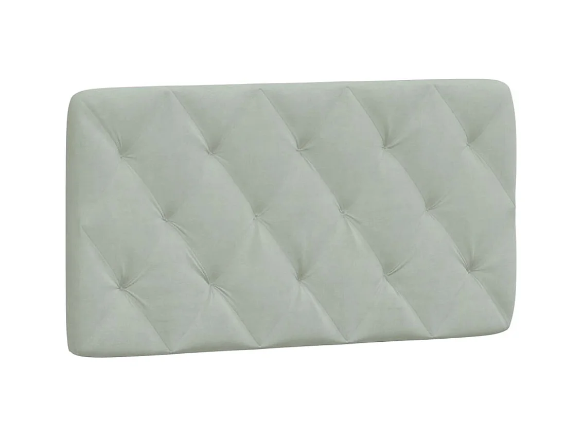 Lit avec matelas gris clair 100x200 cm velours