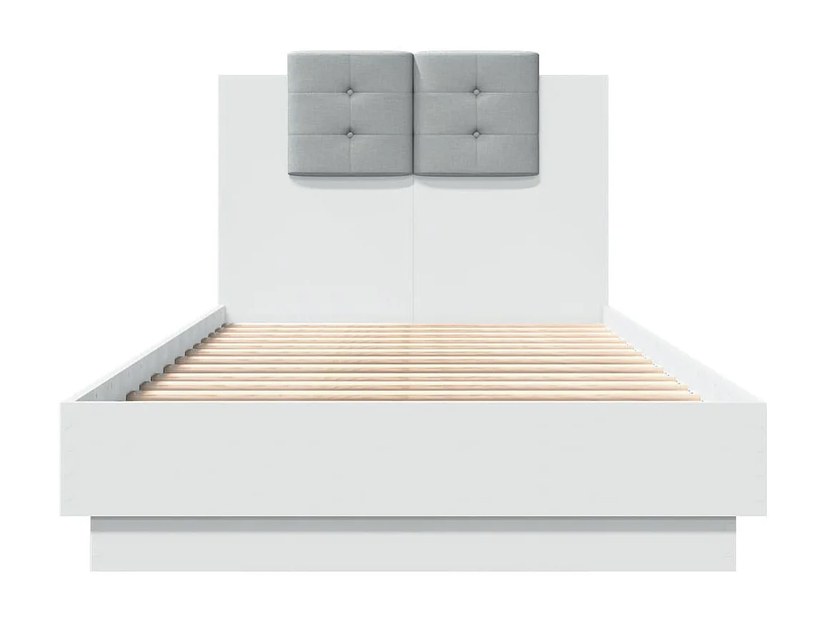 Cadre de lit sans matelas blanc 90x190 cm