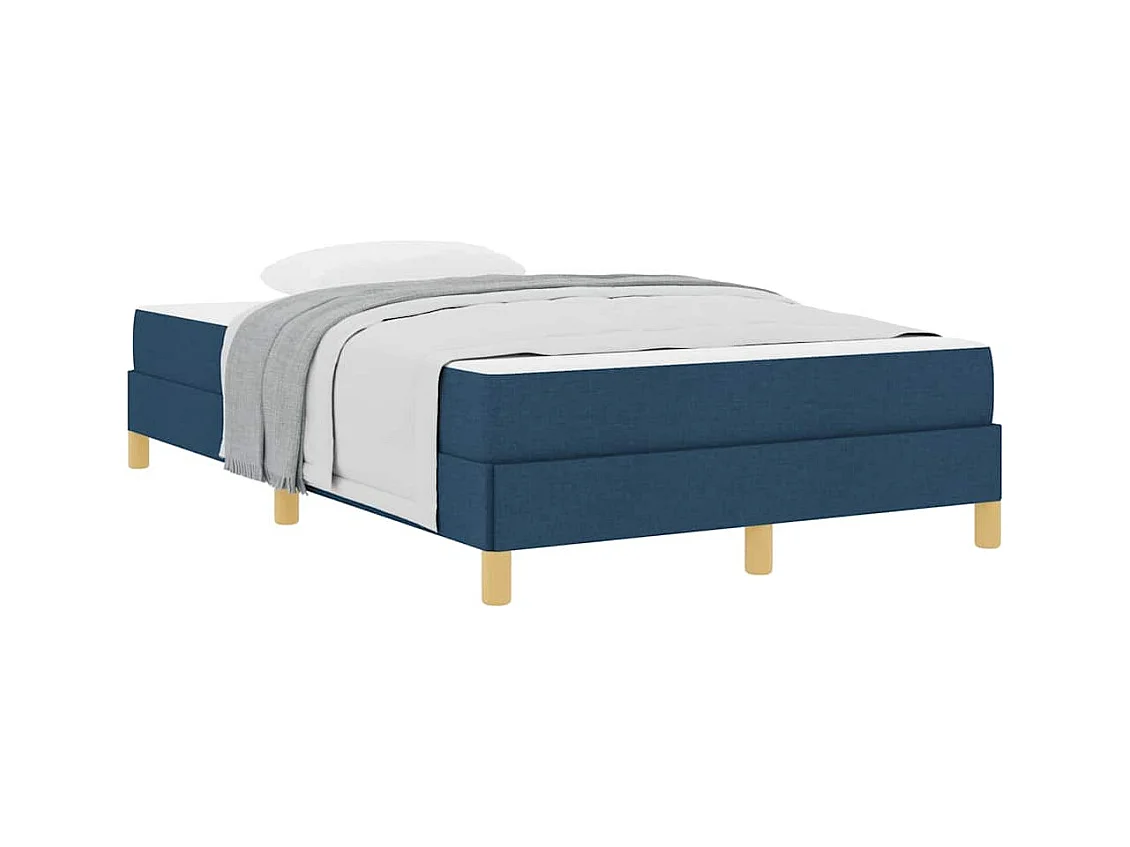 Letto Box Spring blu e marrone 120 x 200 cm