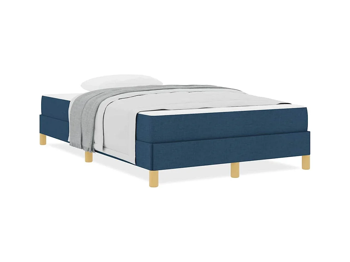 Letto Box Spring blu e marrone 120 x 200 cm