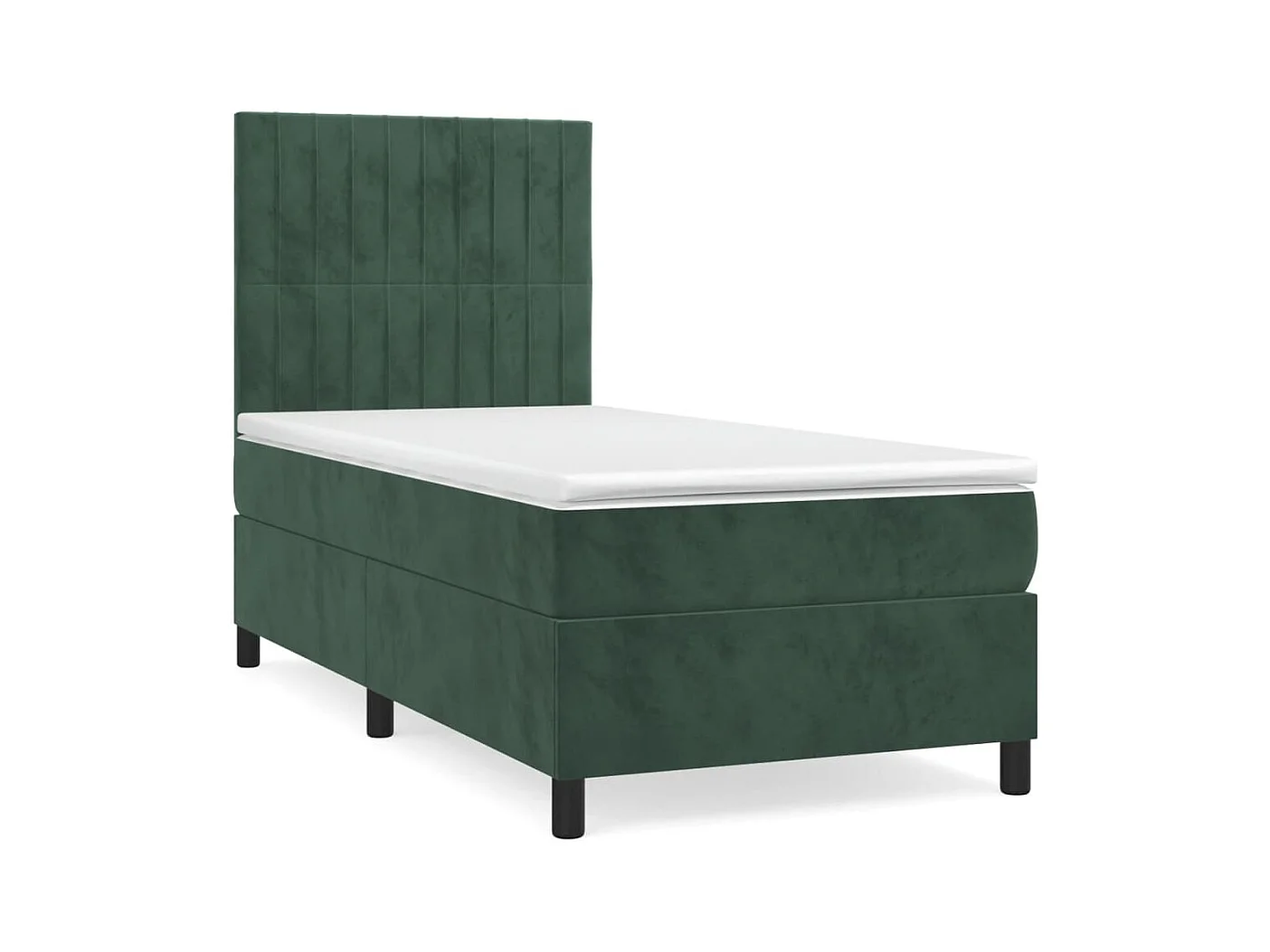 Lattenbodem en matras Donkergroen 80x200 cm Fluweel