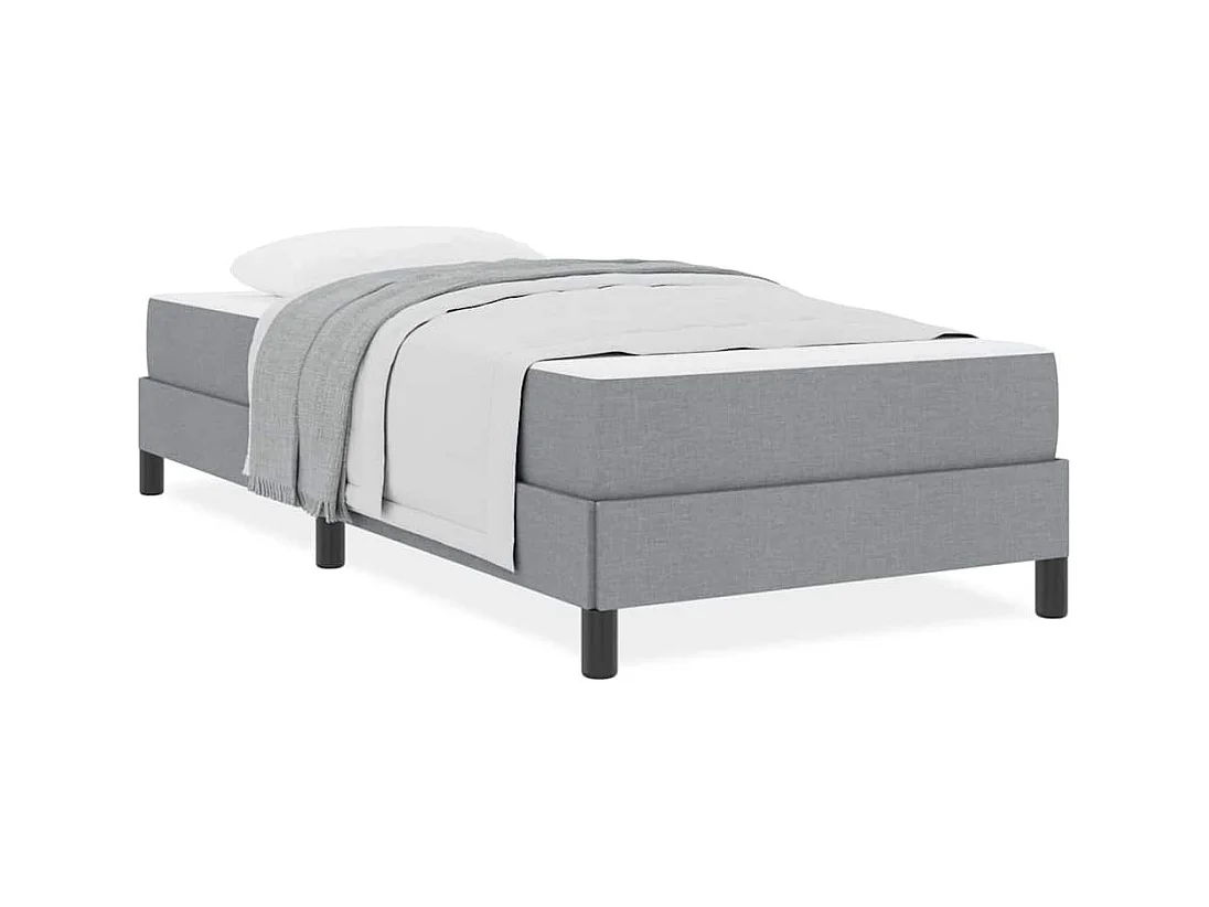 Boxspringbed met matras Lichtgrijs 80 x 200 cm stof