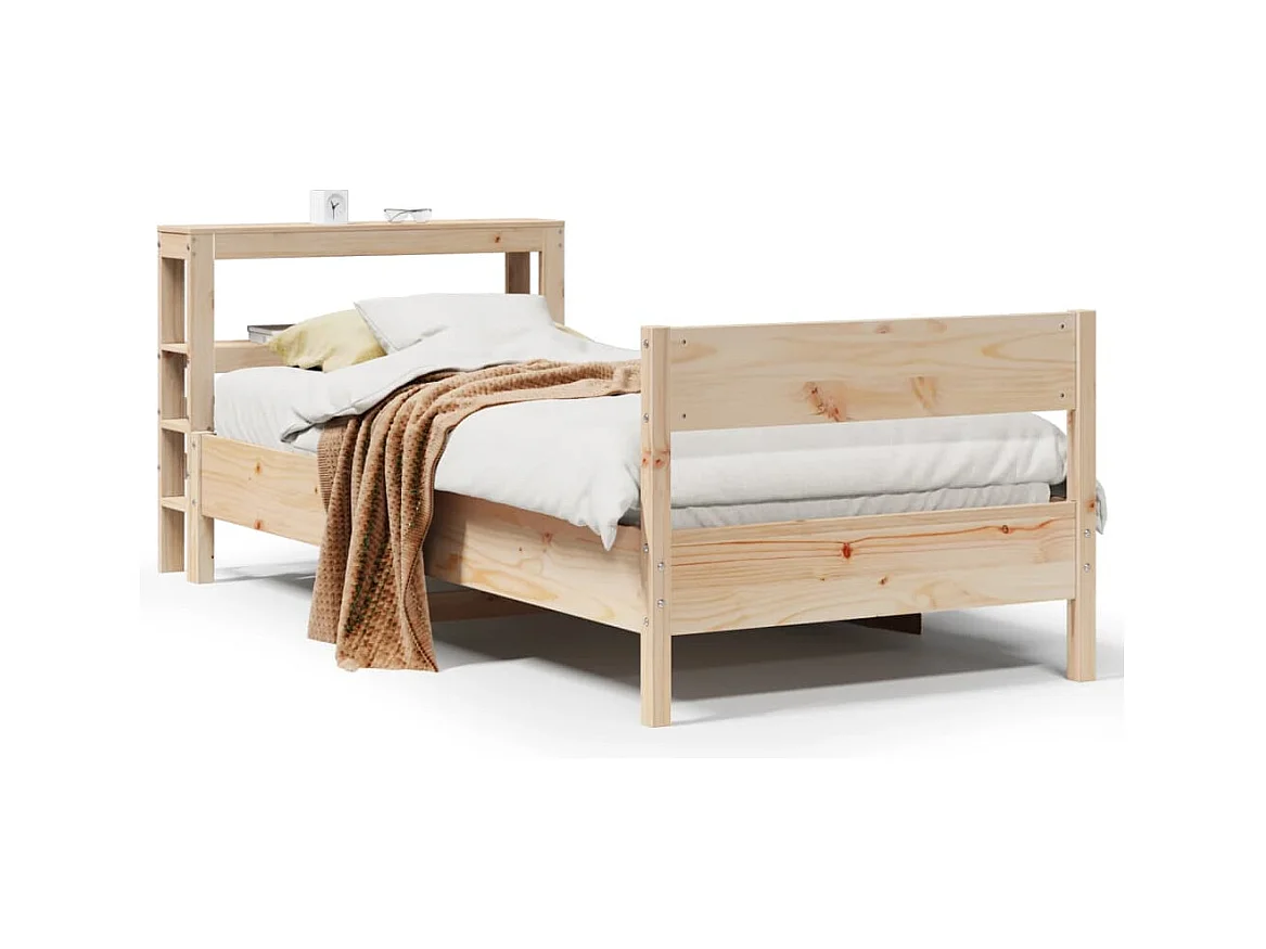 Bedframe zonder matras 75x190 cm massief grenenhout