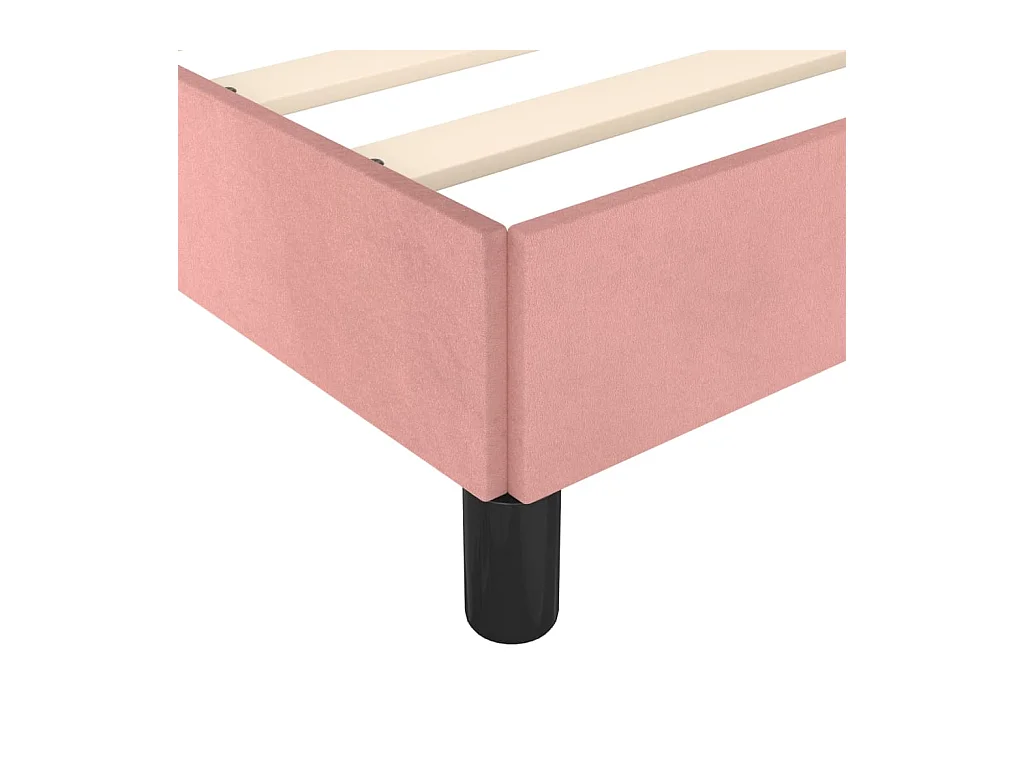 Bettgestell ohne Matratze rosa 140x200 cm Samt