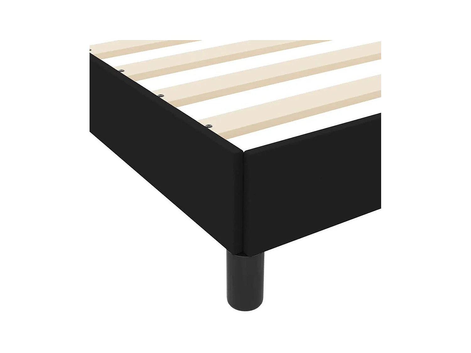 Springbed met matras Zwarte stof 100 x 200 cm