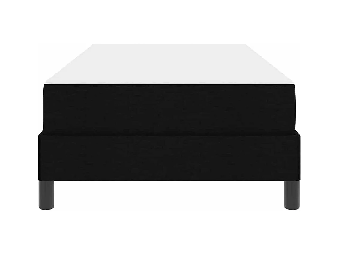 Springbed met matras Zwarte stof 100 x 200 cm