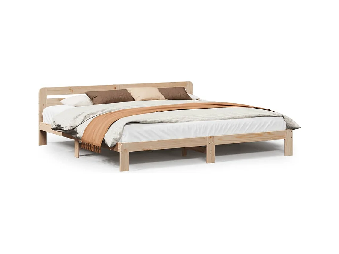 Cadre de lit sans matelas 180x200 cm bois massif de pin