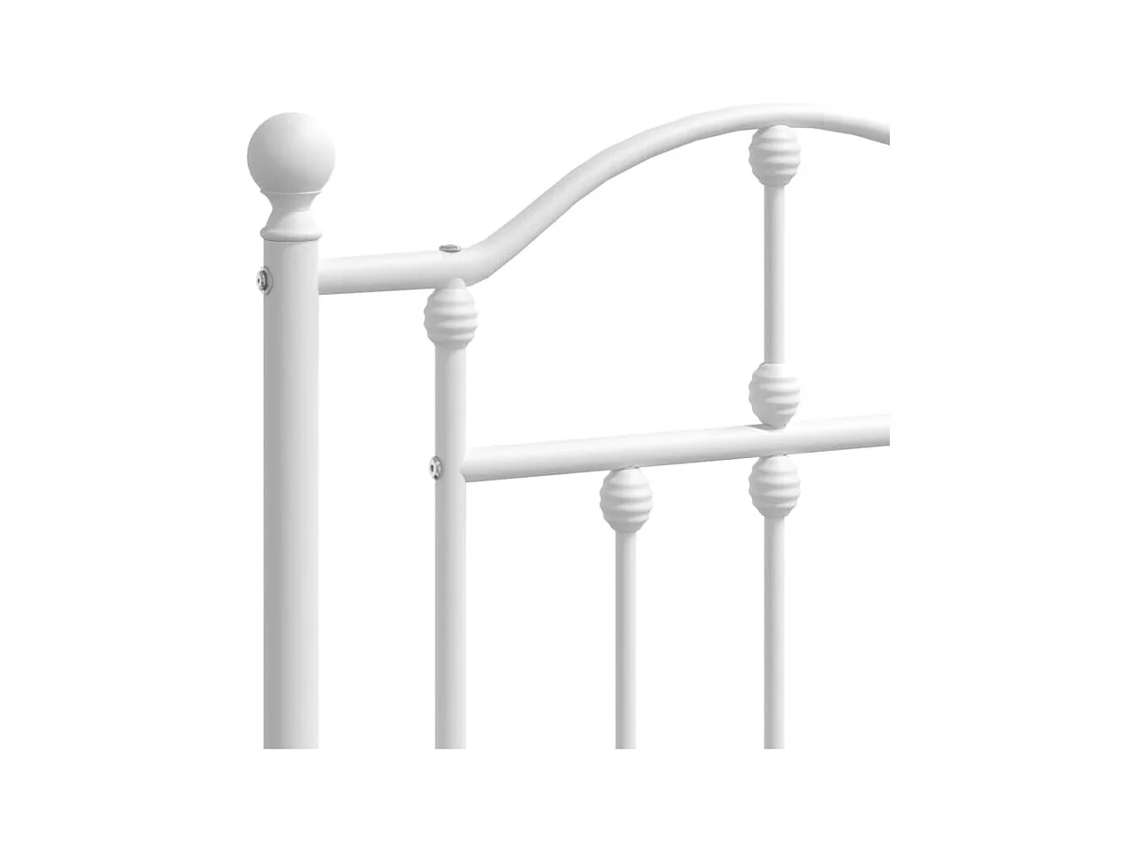 Metalen bedframe zonder matras en voeteneinde wit 140x200 cm