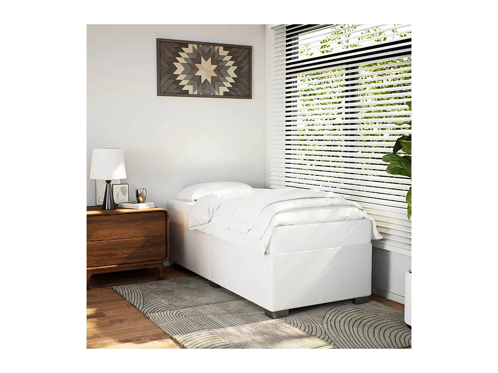 Bedframe zonder matras wit 90x190 cm kunstleer