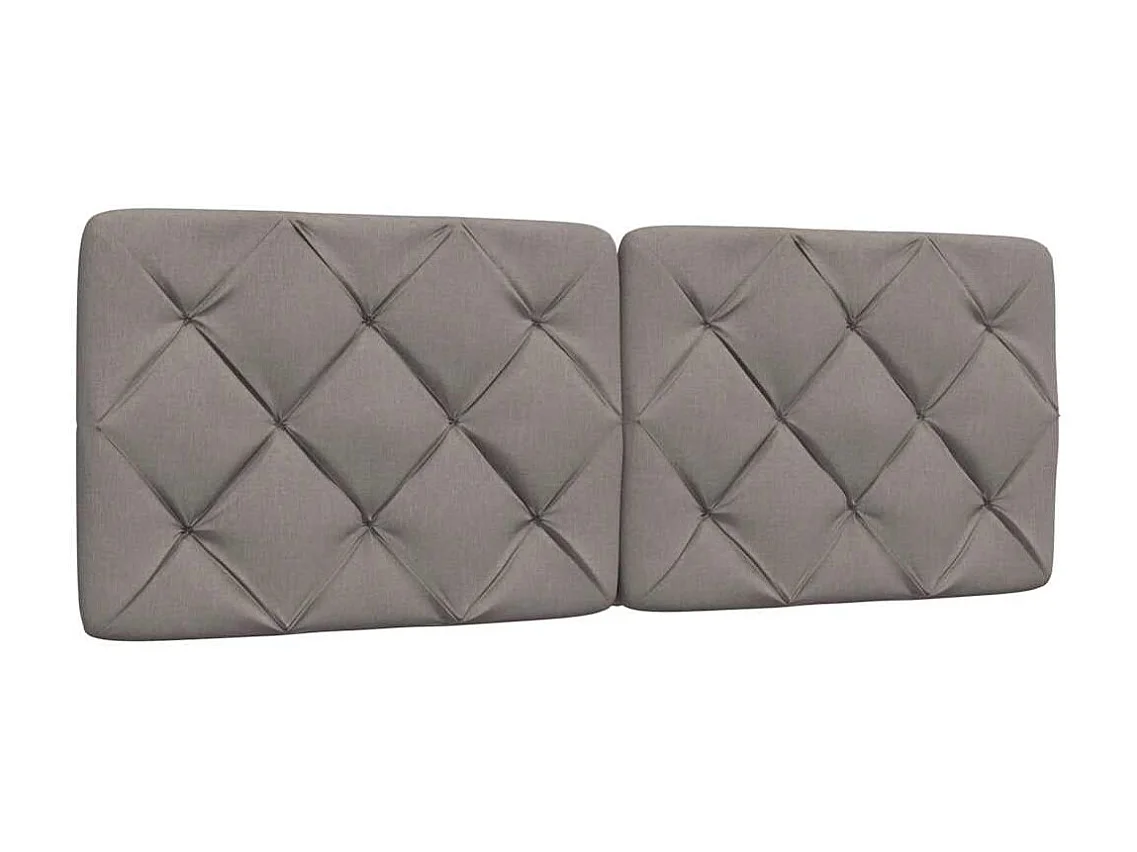 Cadre de lit avec LED sans matelas taupe 140x200 cm tissu