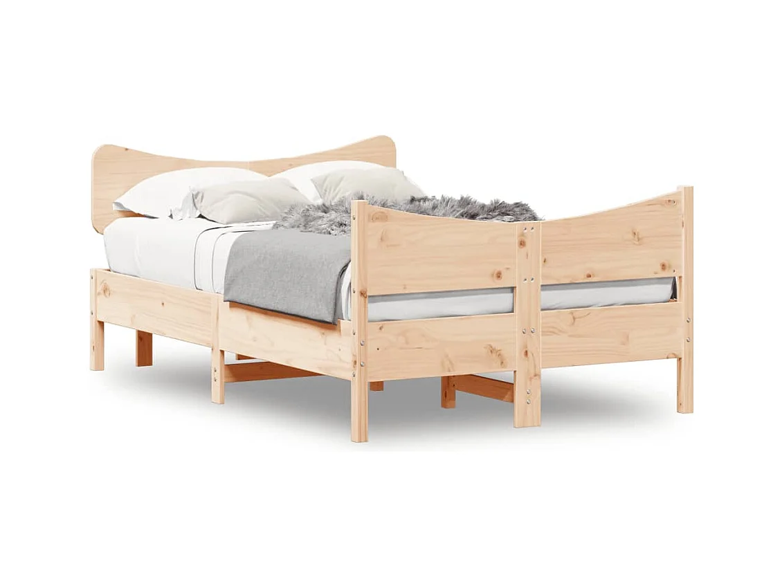 Cadre de lit sans matelas 120x200 cm bois de pin massif