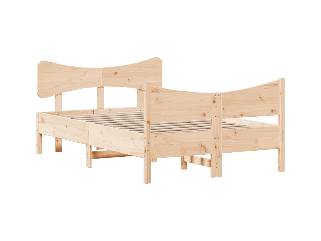 Cadre de lit sans matelas 120x200 cm bois de pin massif