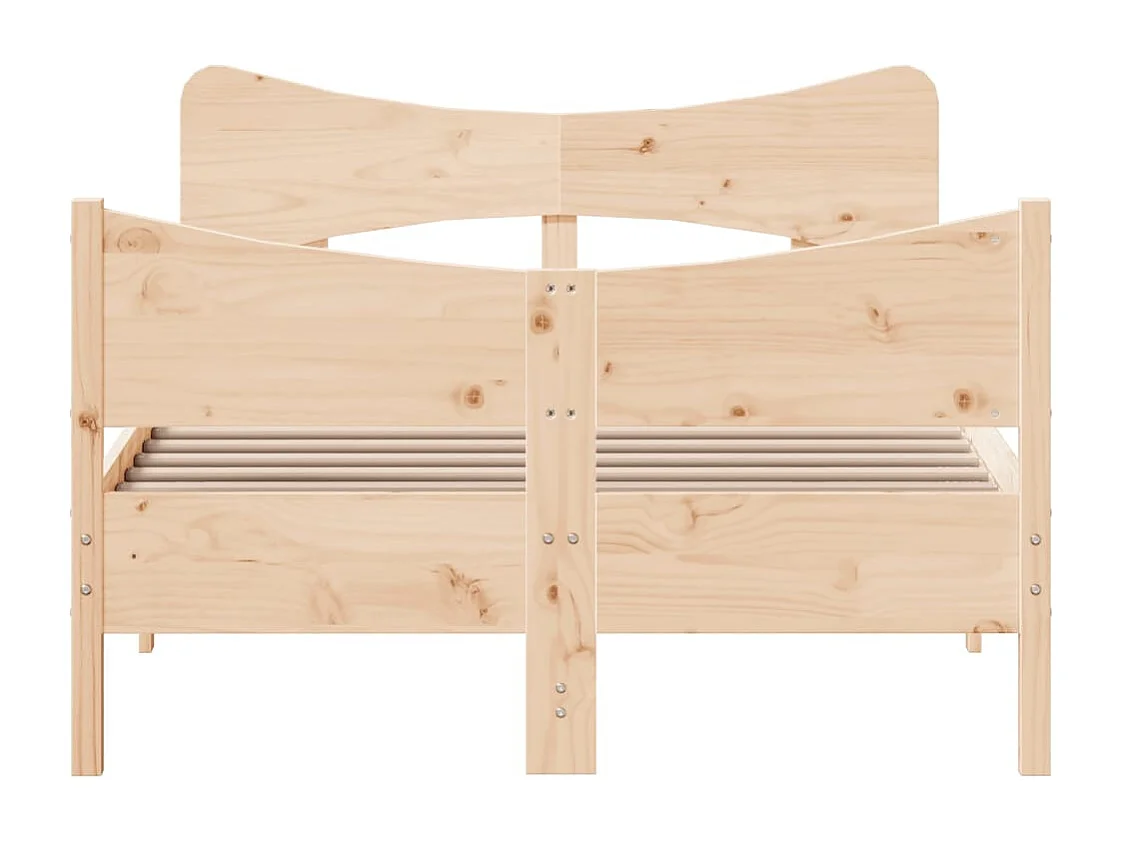 Struttura letto senza materasso 120x200 cm in legno massello di pino