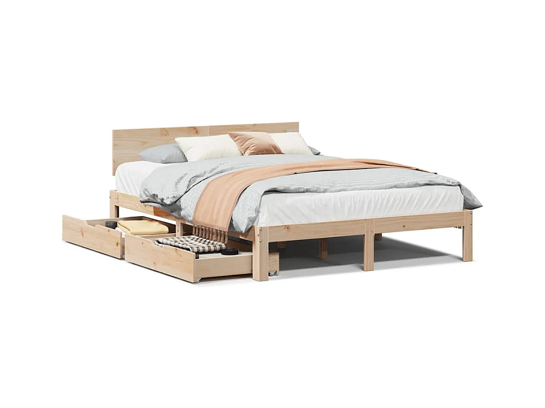 Bedframe met lades zonder matras 140x190 cm