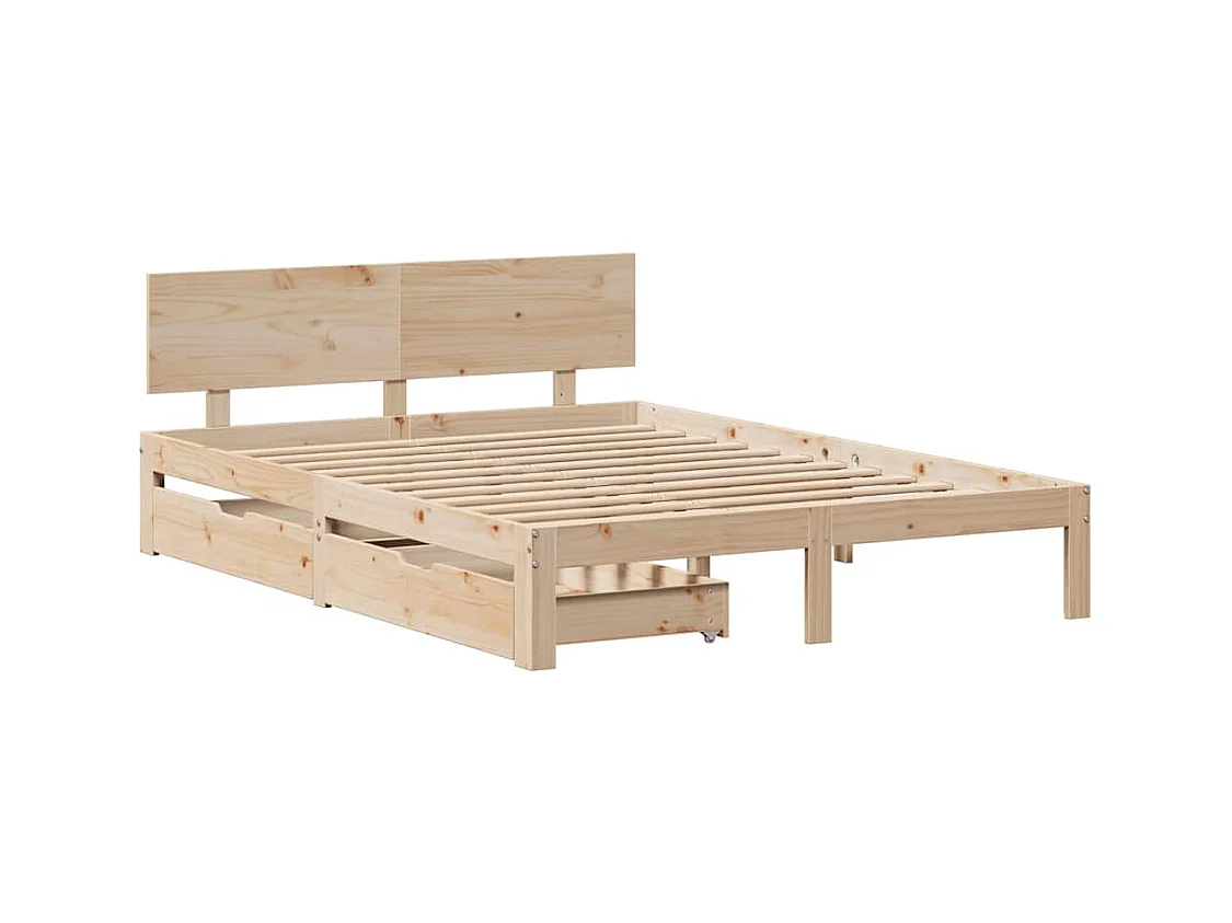 Bedframe met lades zonder matras 140x190 cm