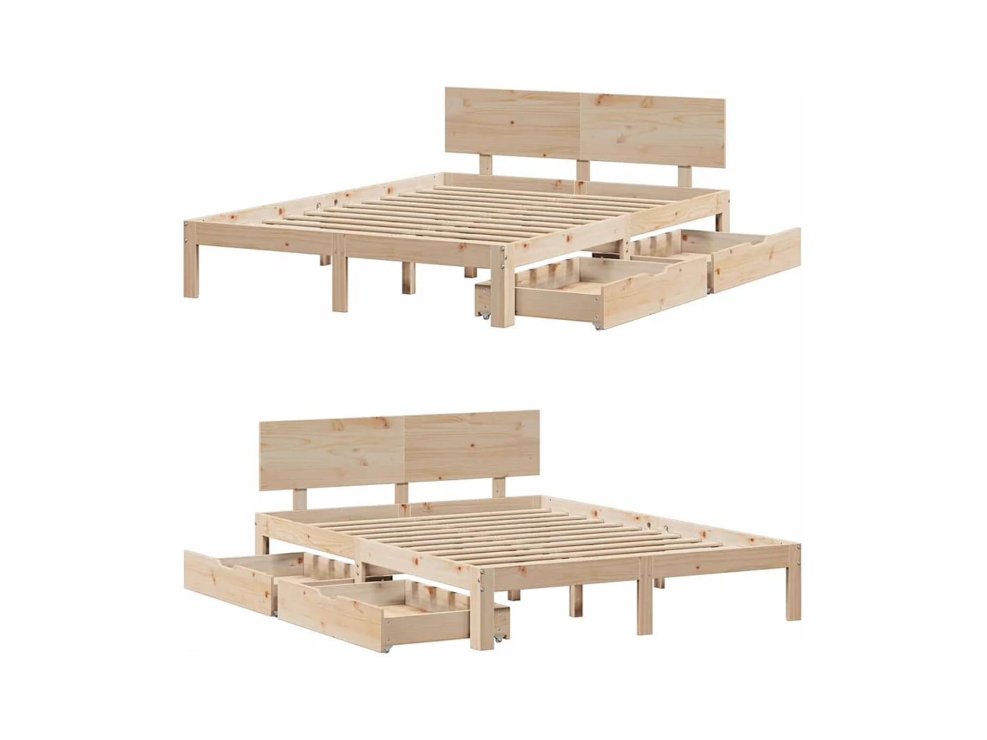 Bedframe met lades zonder matras 140x190 cm