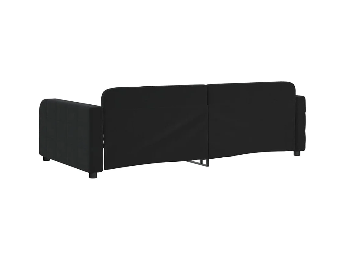 Lit de repos sans matelas noir 90x190 cm velours
