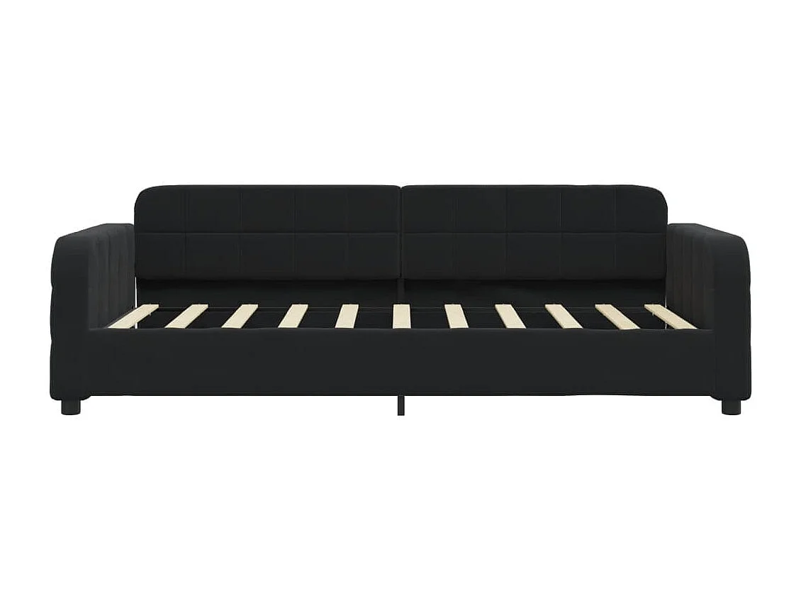 Lit de repos sans matelas noir 90x190 cm velours