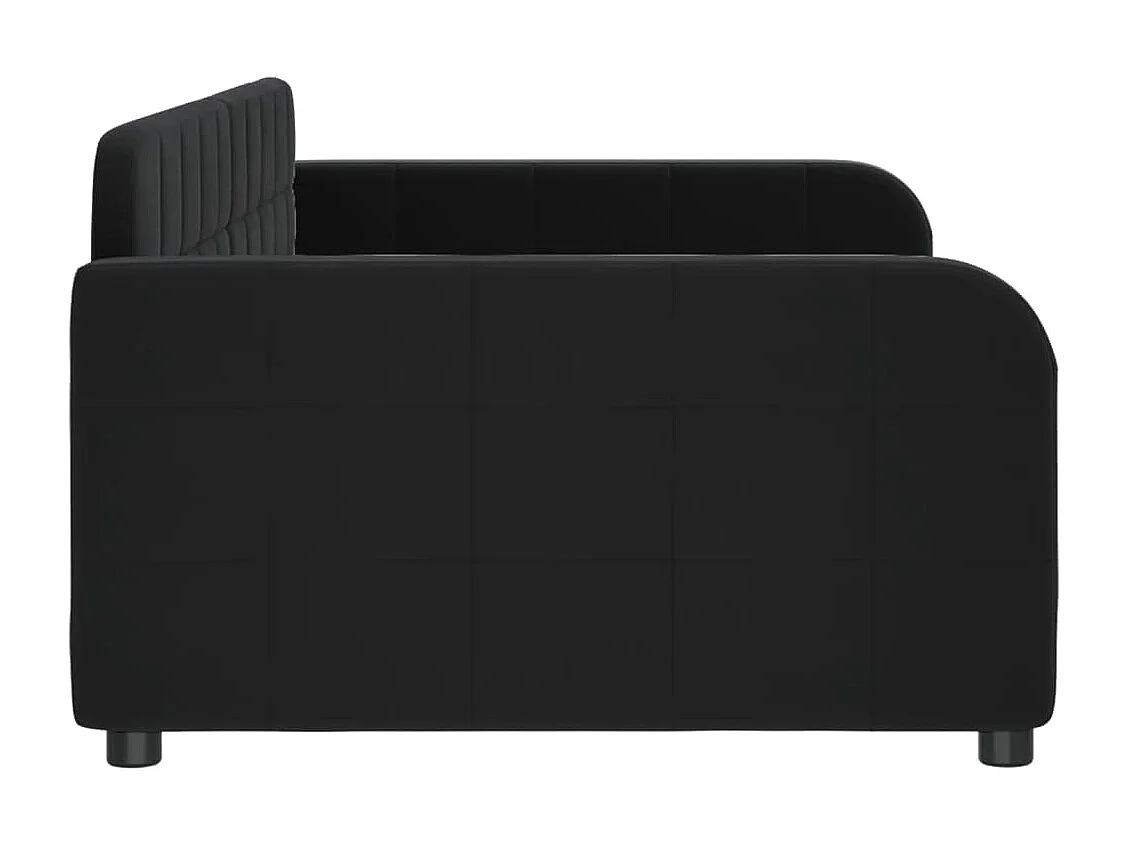 Lit de repos sans matelas noir 90x190 cm velours