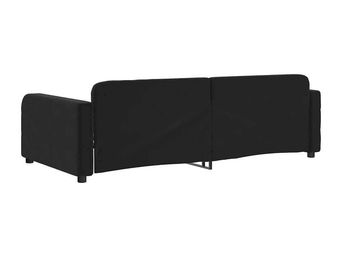 Lit de repos sans matelas noir 90x190 cm velours