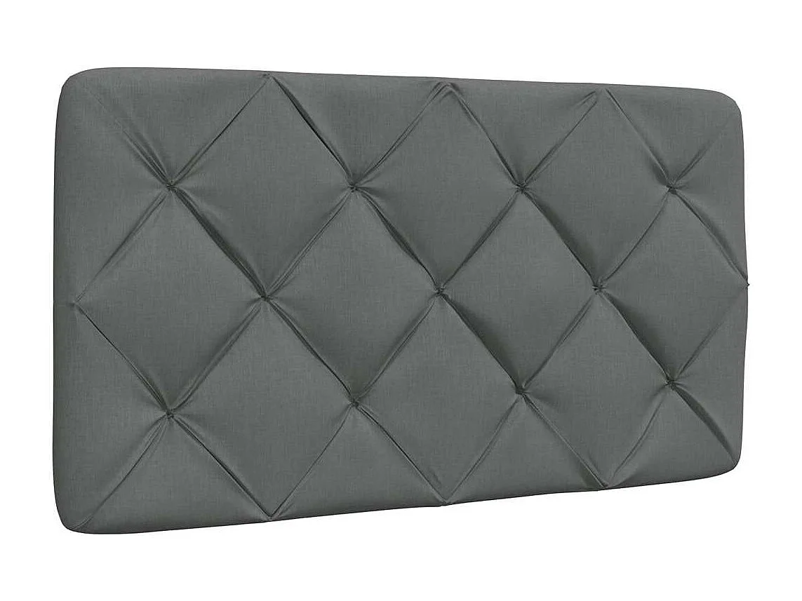 Letto con materasso grigio scuro 90x200 cm tessuto