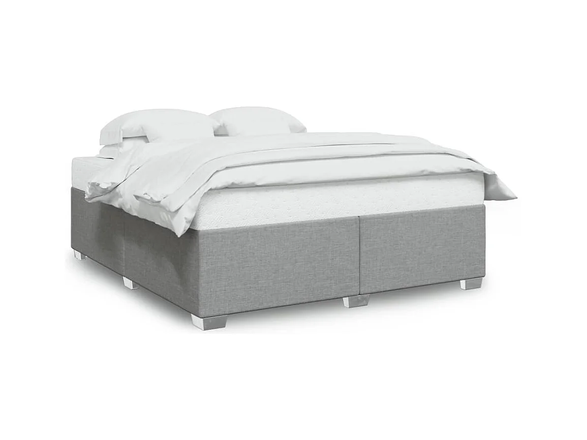 Bedframe zonder matras lichtgrijs 180x200 cm stof