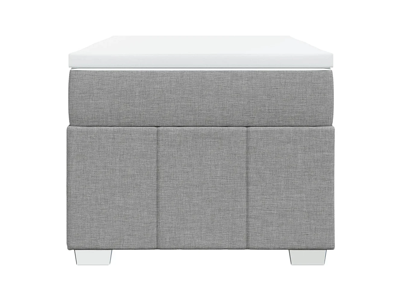 Lattenbodem en matras Lichtgrijs 90x190 cm Stof