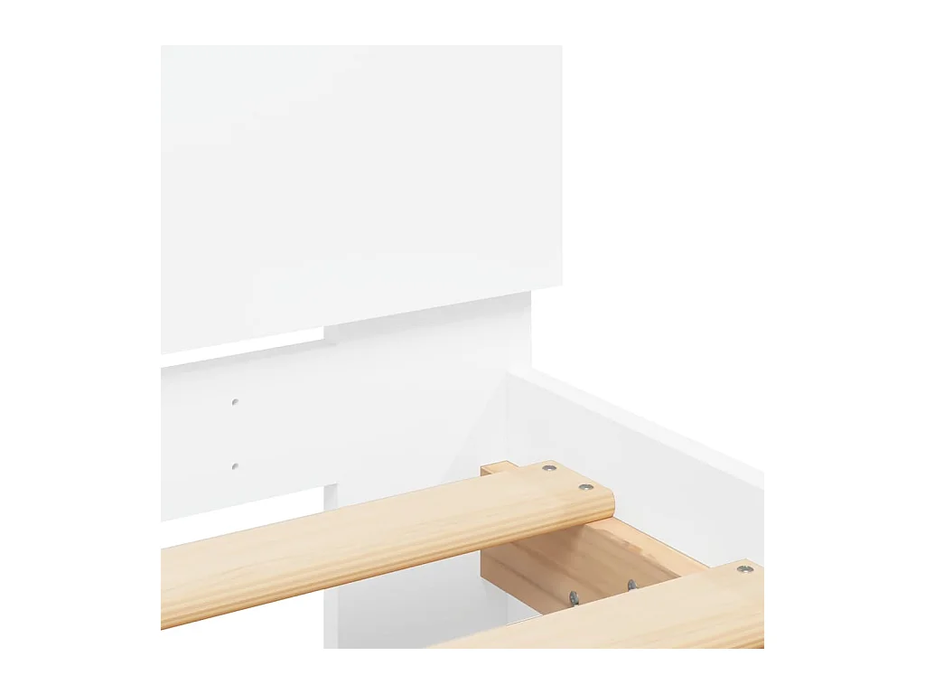 Bedframe zonder witte matras 140x190 cm