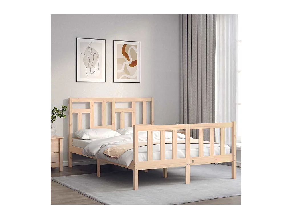 Bedframe zonder matras 140x200 cm massief grenenhout