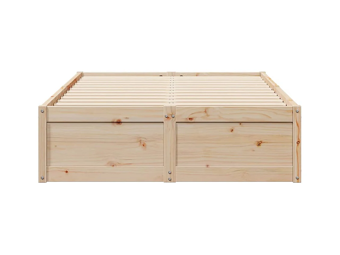 Estructura de cama sin colchón 120x190 cm madera maciza de pino