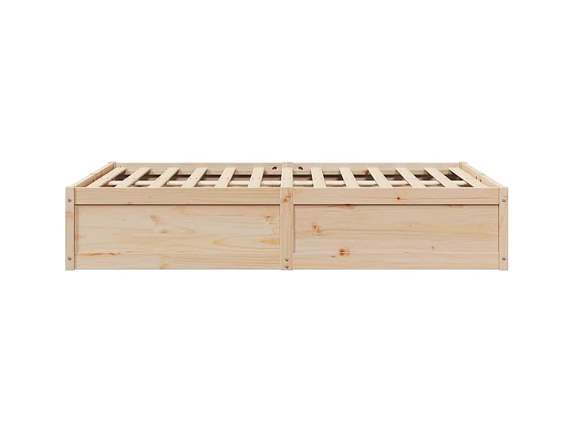 Estructura de cama sin colchón 120x190 cm madera maciza de pino