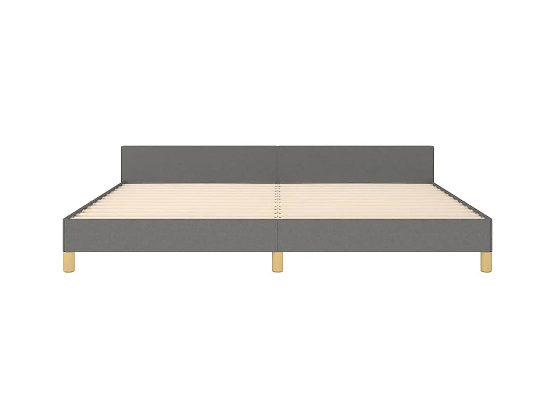 Struttura letto senza materasso tessuto grigio scuro 200x200 cm